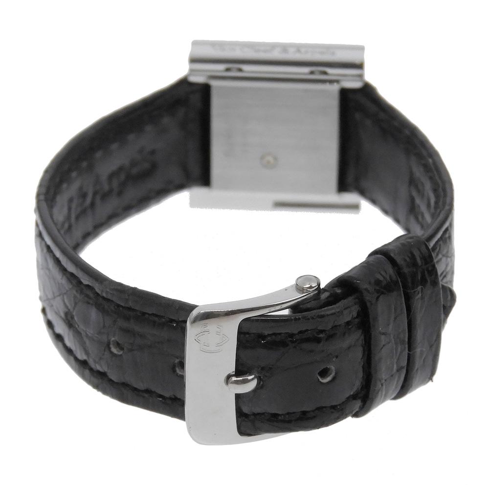 Van Cleef & Arpels Square Watches 430958 WhiteDial Stainless Steel/leather Quartz Analog display Women Used