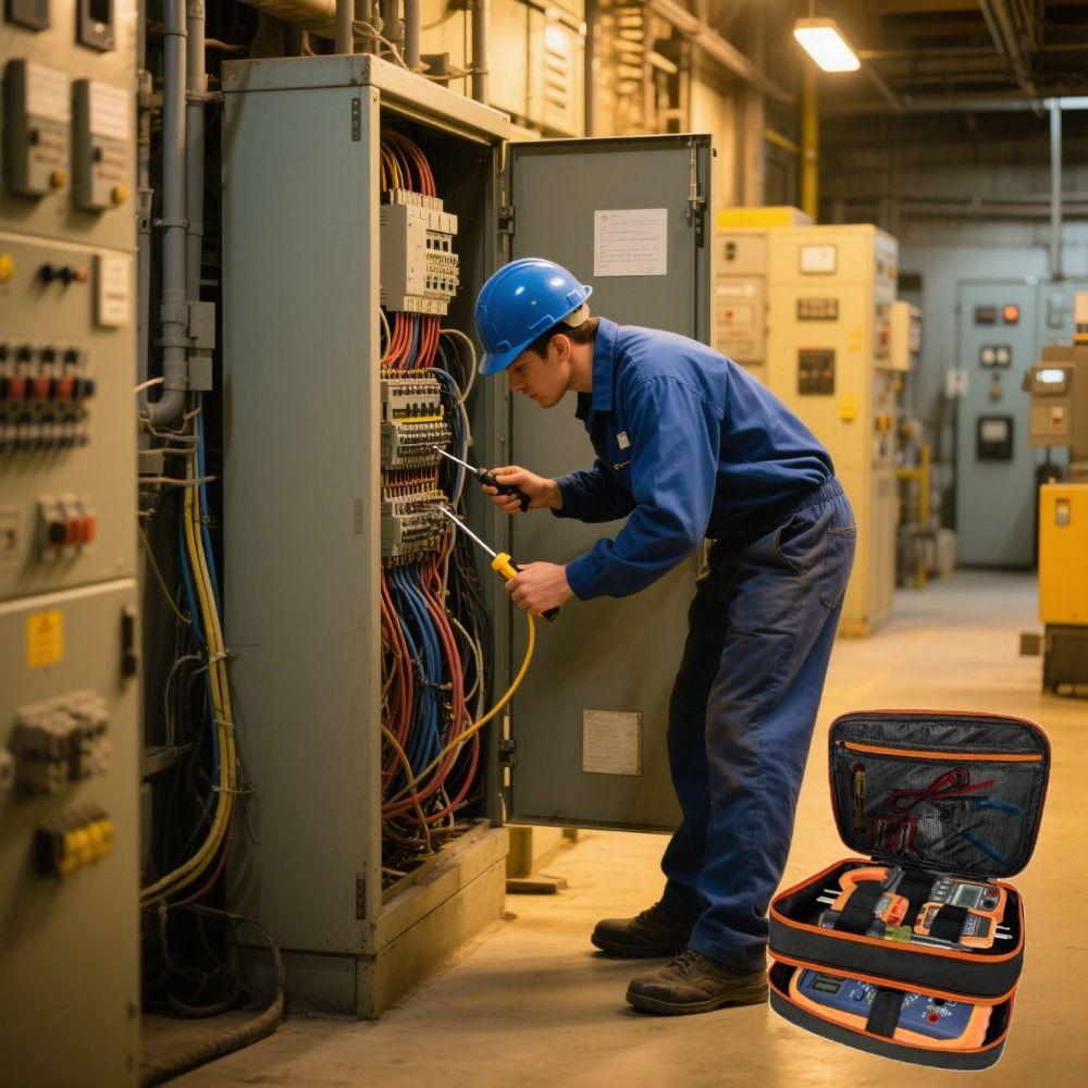 Two Layer Design Tool Storage Bag Portable Mechanic Tool Bag Multimeter Case  Circuit Testing
