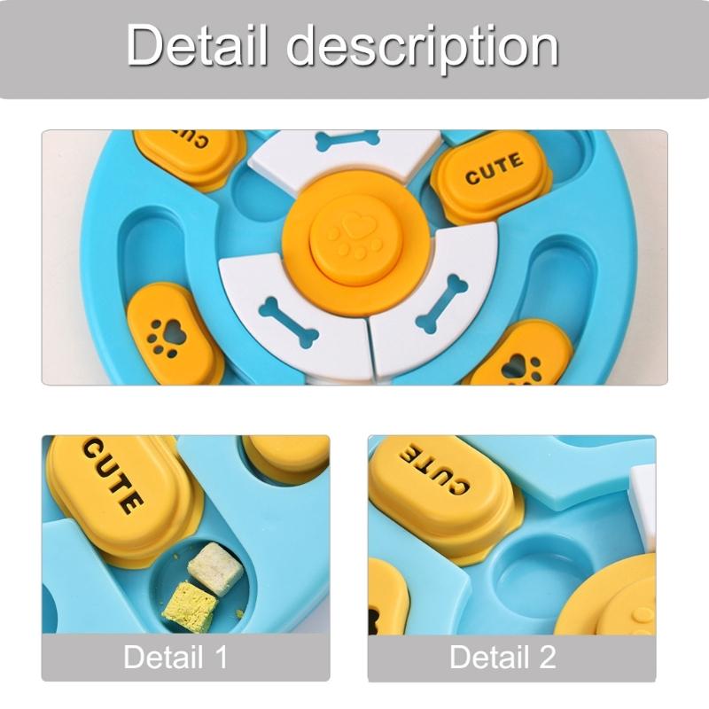 Sliding Modulel Intelligence Feeding Toy Interactively Slow Feeders Puzzles Bowl for Mental Enrichment And IQ Training