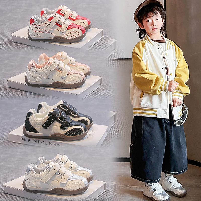 Hook Loop Casual Skate Shoes Ins Trendy Minimalist All-Match Flat White Sneakers Lightweight Retro Trainers for Students Girls
