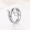 Charm Bead Charms Snake Rings copper Color Ideal For Women Men Chinese Zodiac Snake Size 79 Irregular Rings Fine Jewellery Anniversary Gift