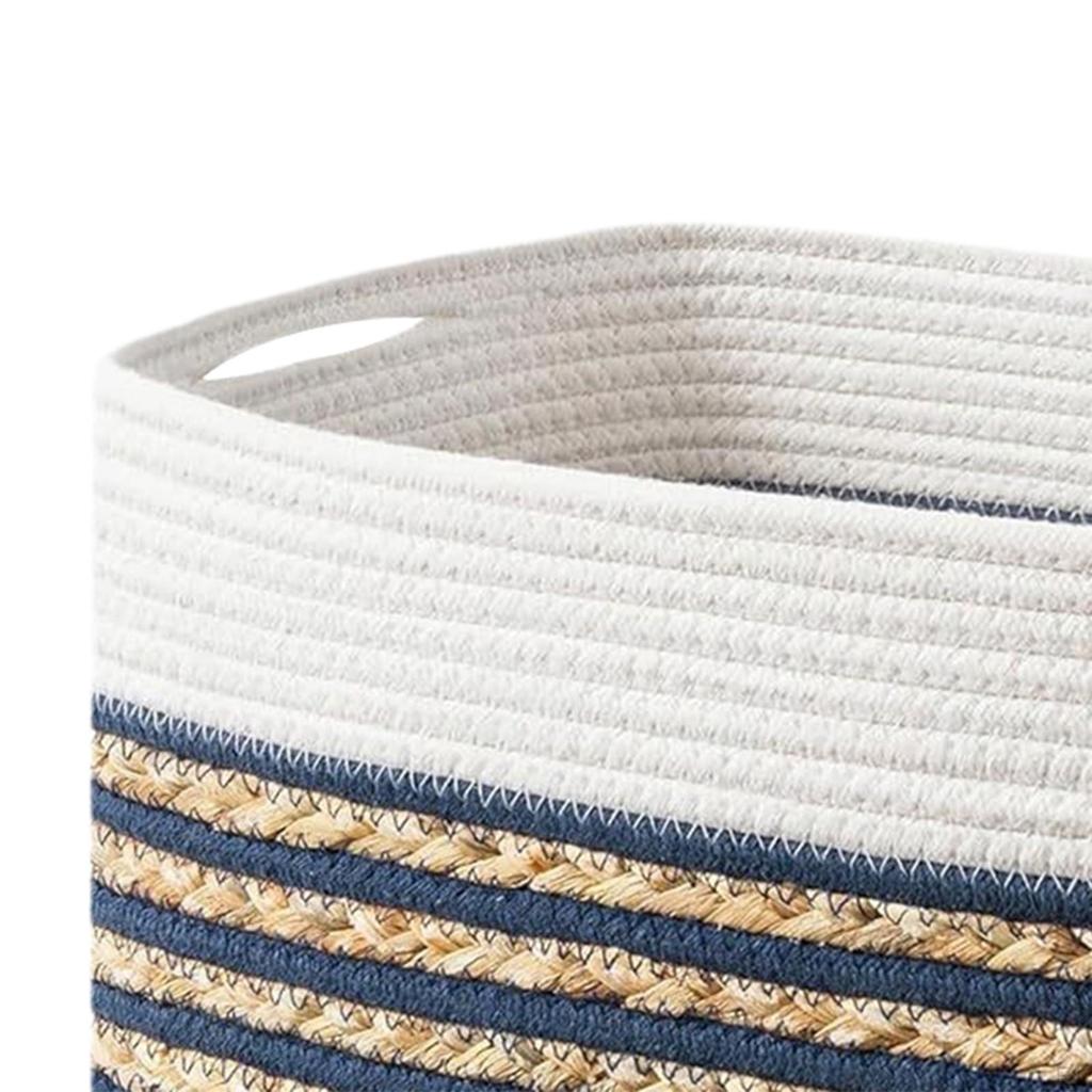 Schicker Baumwollseil-Organizer-Korb mit griffigen Henkeln