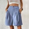 New Summer Loose Pants Wide-Leg Shorts Casual Women High-Waisted Knee - Length Shorts