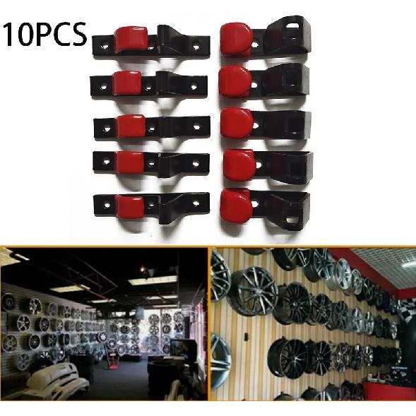 (10Pcs) Car Tire Wheel Rim Hub 35kg Metal Holder Hook Wall Mounted Hanging Hooks