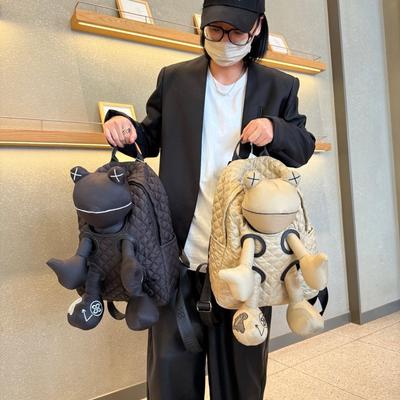 Zaino Borsa Femminile Cartone Animato Piccolo Mostro Zaino Studente Zaino Borsa Casual