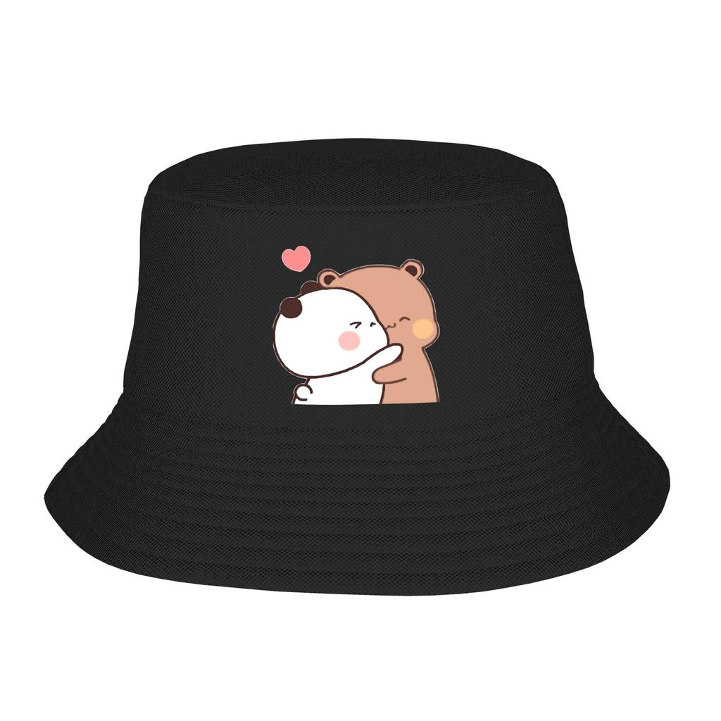 Style Bubu Yier Beer Cartoon Bucket Hat Women Foldable Hiking FisherUnisex Cap Vocation Getaway Headwear Boonie Hat