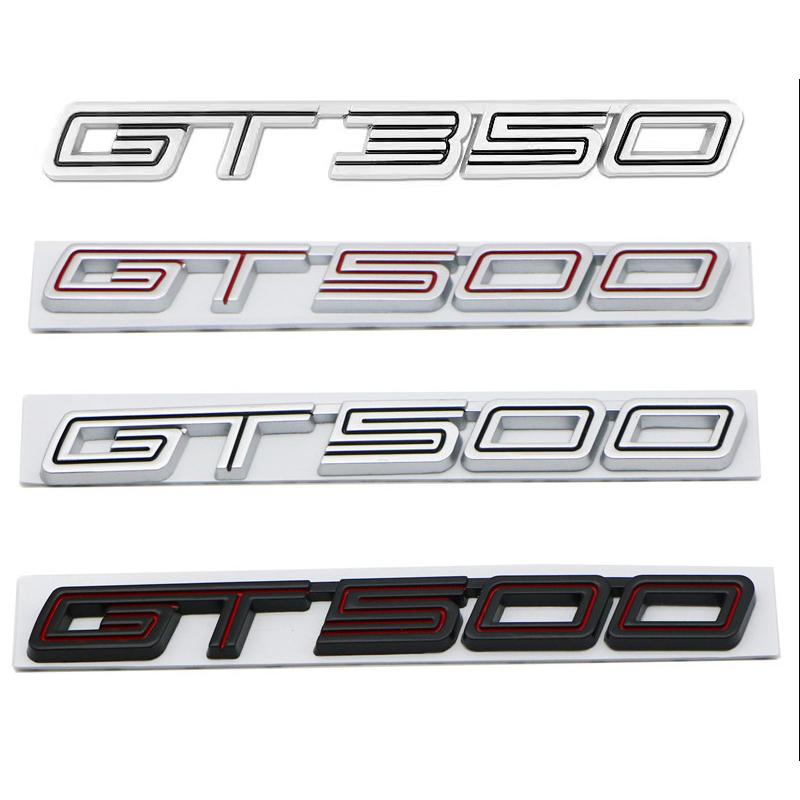 Car 3D Metal Letters Decals Sticker For Mustang GT 500 SHELBY GT350 GT500 Logo Car Body Tail Trunk Badge Emblem Stickers