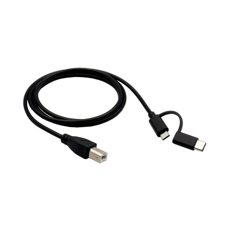 2-in-1 USB-C/Micro USB Printer & Electric Piano Cable for Android