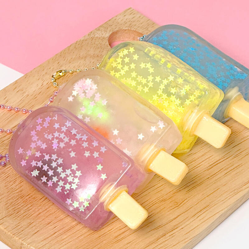 Sparkly Ice Cream Soft Keychain Squishy
