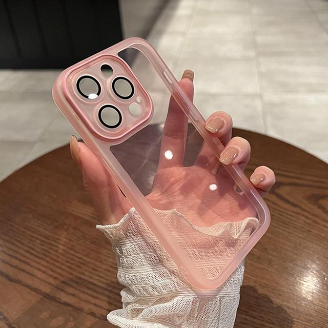 Clear Lens Film Protection Case For Iphone 14 Pro Max Case Silicone \Nshockproof Phone Case For Iphone 11 12 13 Pro Max Back Cover