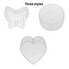 100 Pcs DIY Candle Making Mold Circular Butterfly Love Shape Clear Tealight Holder Plastic Wax Cups for Birthday Home Aromatic