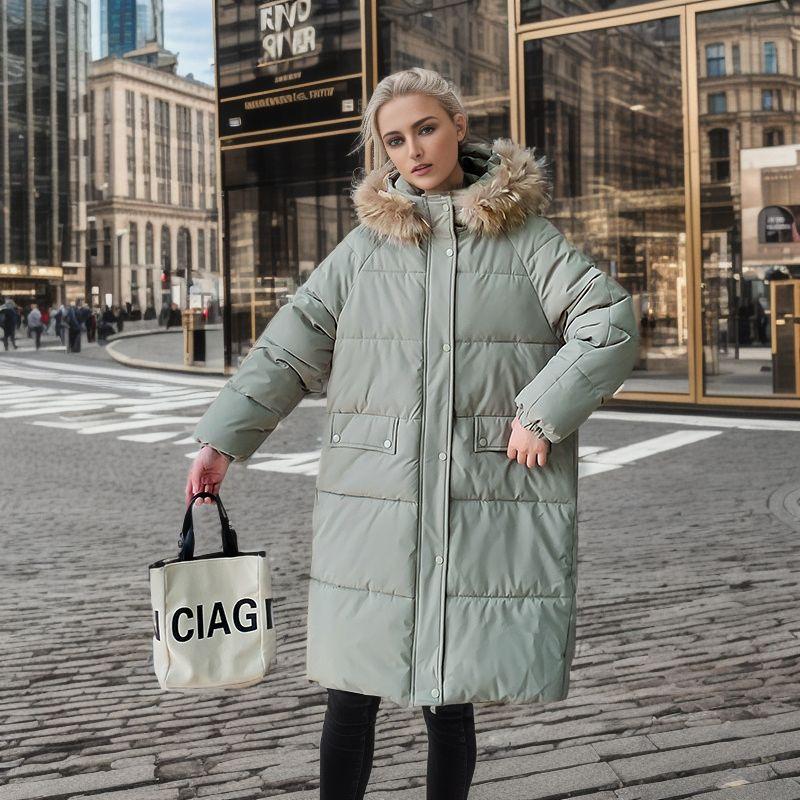 Women's Medium and Long Cotton-padded Clothes, New Winter Thickened -padded Clothes, Loose Student Cotton-padded Jackets, Bread Clothes.