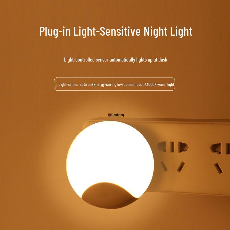 Automatic Night Light: Smart Plug-In Lamp with Motion Sensor, Dims At Dawn for Bedrooms