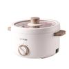 Multifunctional Electric Hot Pot: 1-2 Person Non-Stick Ceramic Glaze for Dorm Cooking and Quick Noodles.
