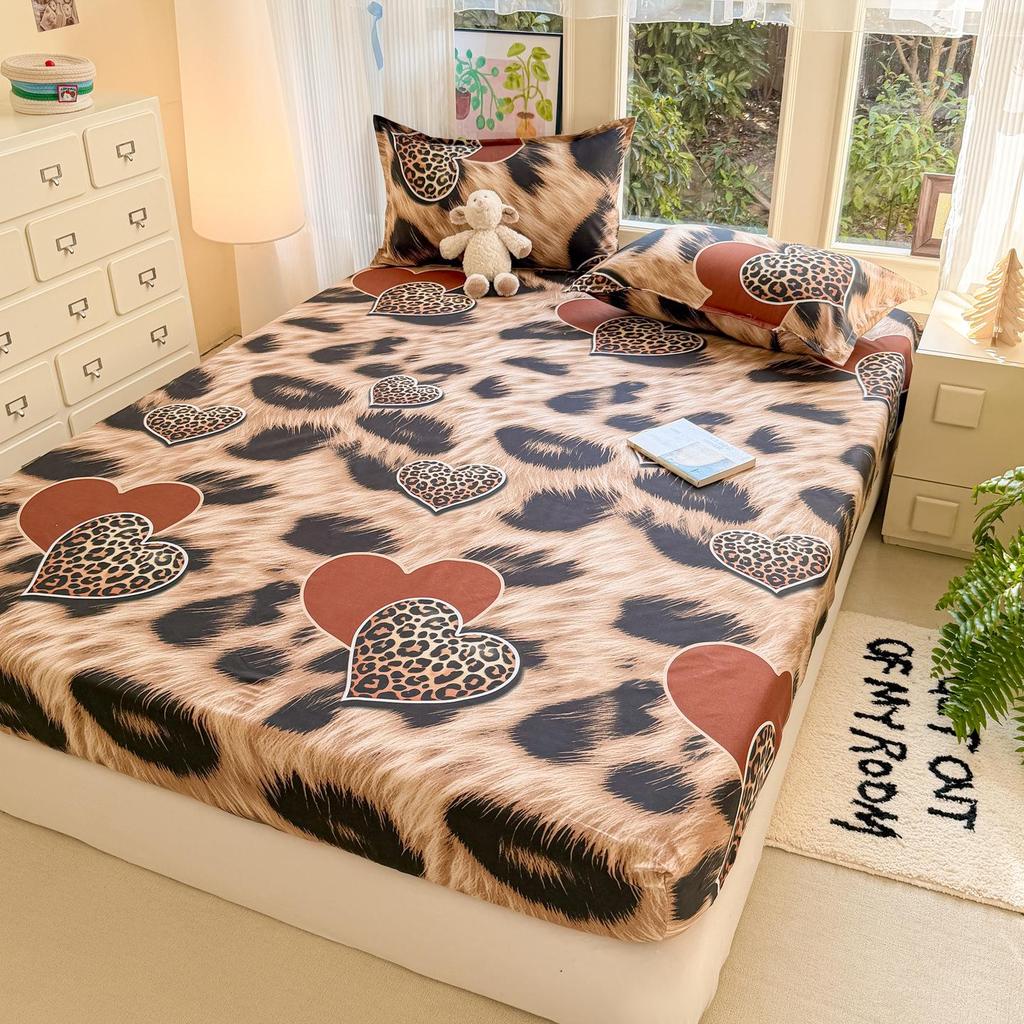 Skin-friendly Aloe Cotton Printed Fitted Sheet Bed and Mattress Protector