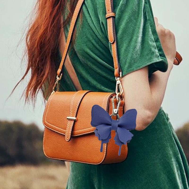 1PC Leather Original Butterfly Charm Creative Cartoon Pendant Bag Butterfly Leather Pendant New Personalised Multi-Coloured