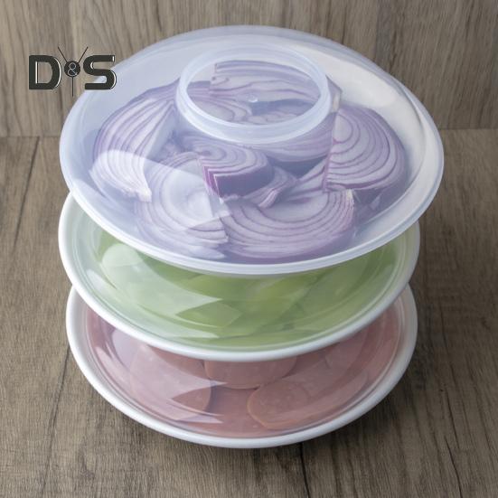 1 Set Fresh-keeping Dish Cover Dustproof Plastic Food Grade Materials Oil-proof Dish Lid