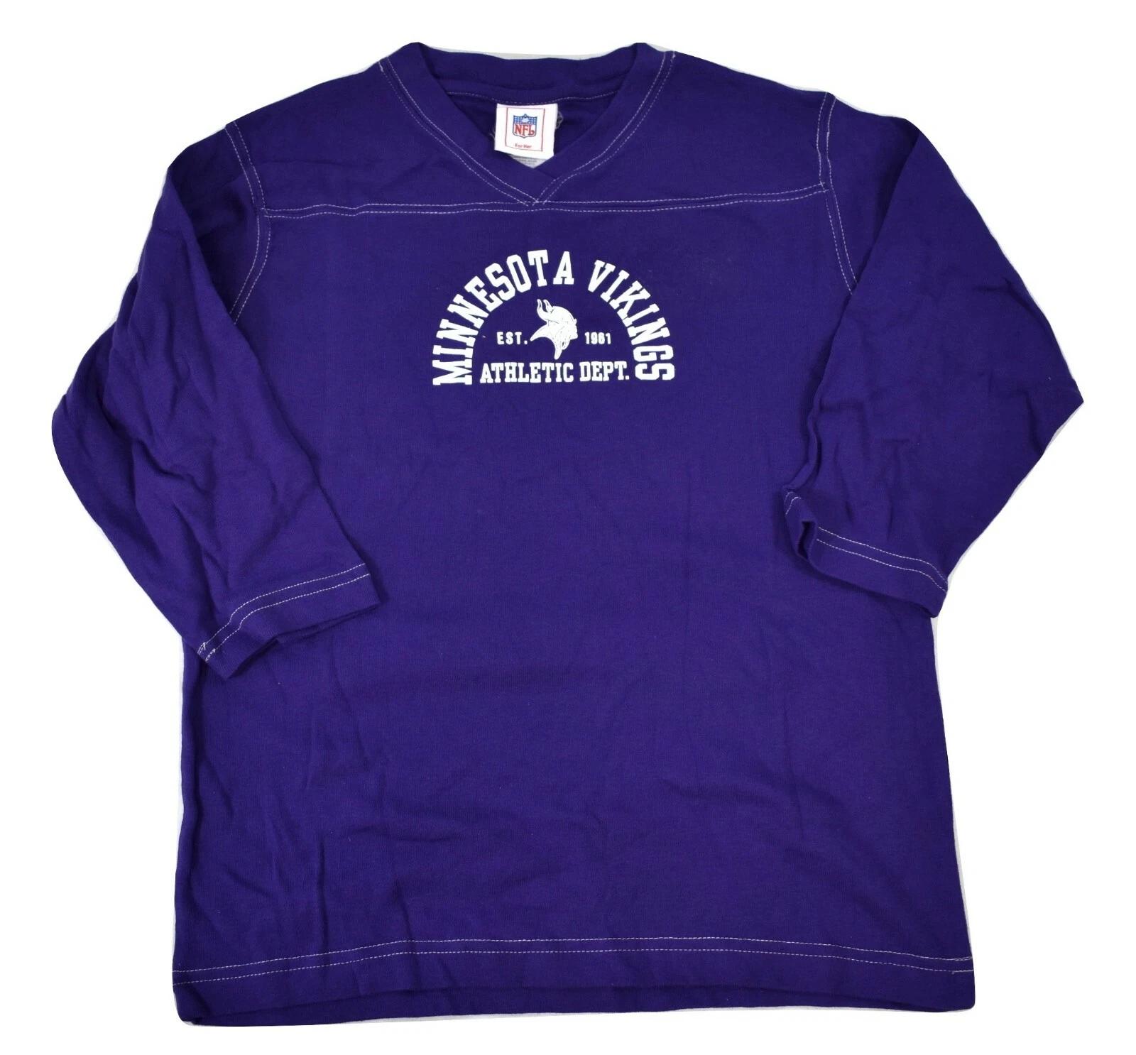 NFL 4 Her Juniors Minnesota Vikings Football Shirt New L S