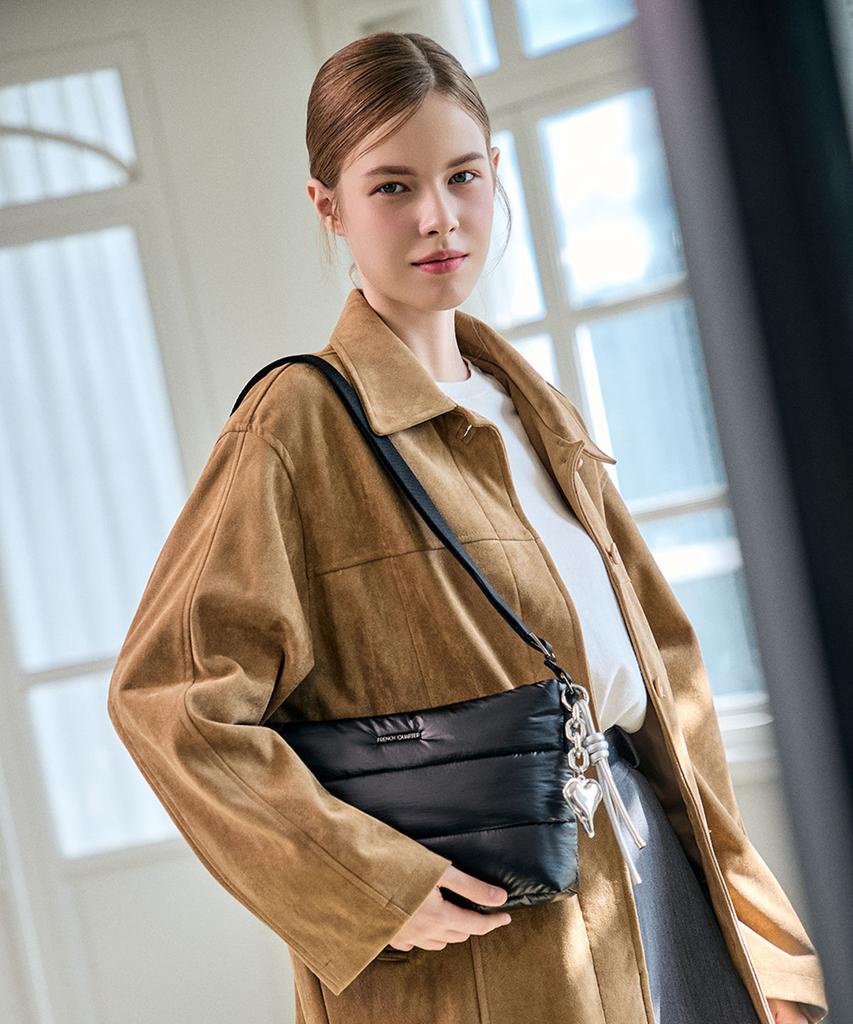 Frenchquarter Noah Crossbody Lightweight Padded Bag Black
