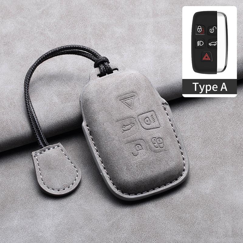 Fit For Land Rover Range Rover Sport Evoque Freelander Fit For Jaguar Xf Xj Xe Xjl Xf Genuine Leather Auto Smart Key Fob Case Key Ring Auto