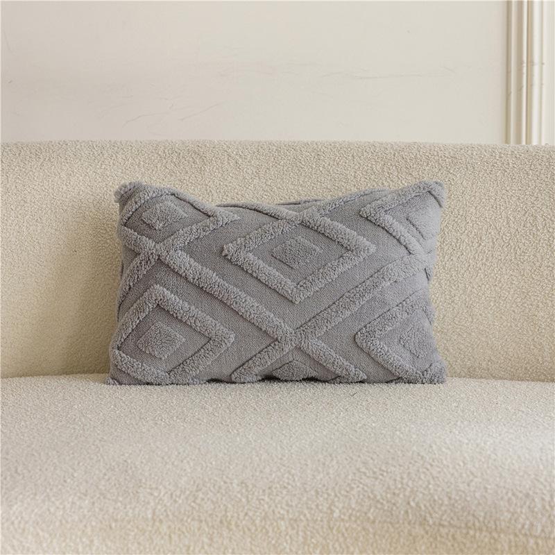 Diamond Geshu Samtkissenbezug Modern Schlicht Heimdekoration Kissenbezug Wohnzimmer Einfarbig Sofakissen Kissen
