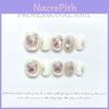 Milk Nail Artificial White Exquisite Butterfly Short Style Manicure Wearable
