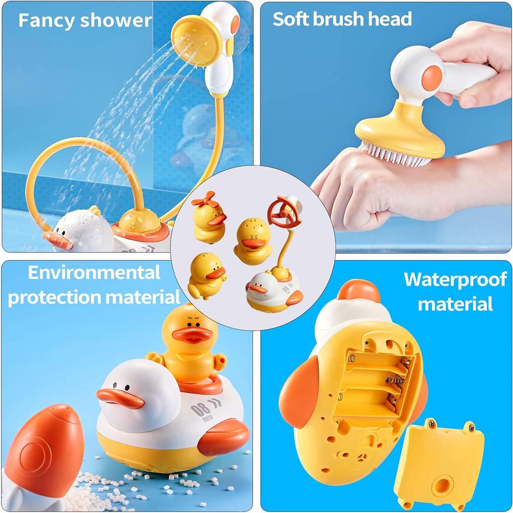 Bath Toy Duck Sprinkler Bath Toy Electric Sprinkler Toy Children Floating Bath Toy Baby Bath Toy for Girls Boys Children 3 4 5 Years Old