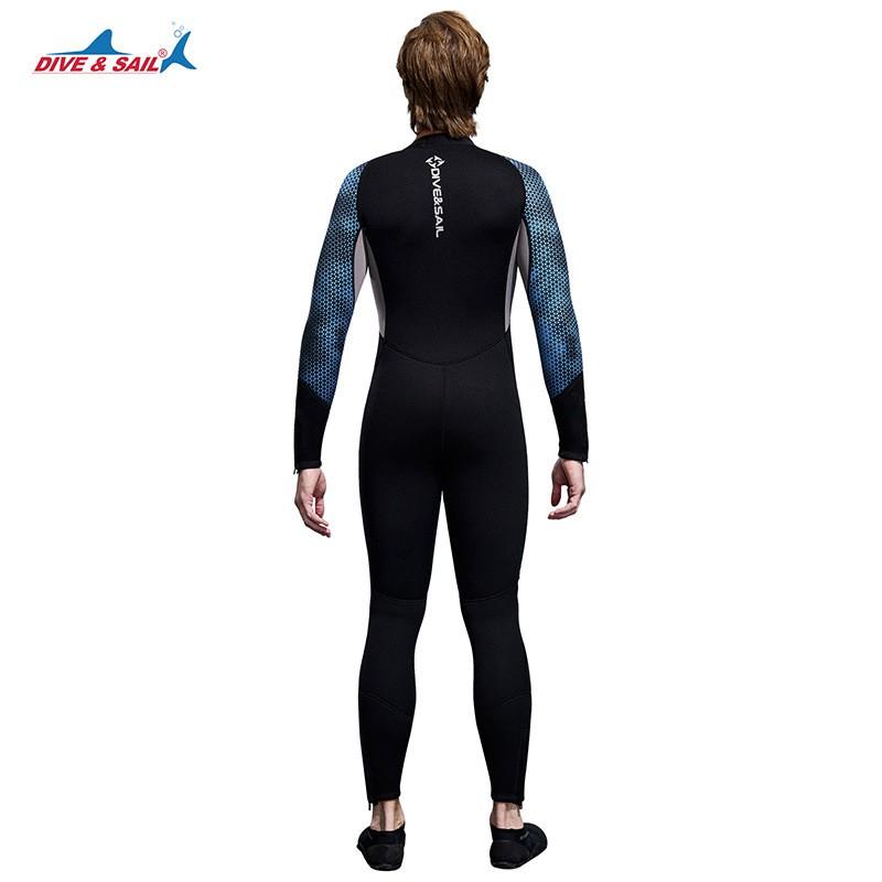 3MM One-piece Diving Suit Men's Long-sleeved Thick Warm Snorkeling Surfing Swimming Wet