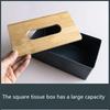 High Quality Tissue Box Napkin Holder Case Paper Box Container Bamboo Cover Solid Wood El Storage Box Home Table Decoration