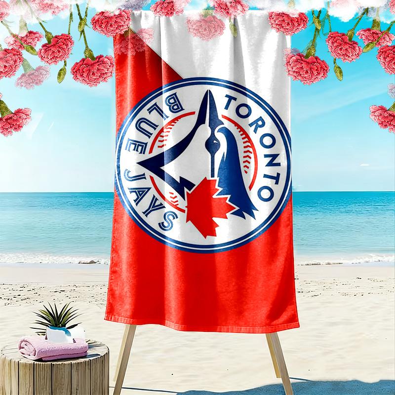 Toronto Blue Jays Druck Strandtuch, Großes Weiches Schnelltrocknendes Handtuch für Strand Camping Schwimmen