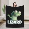 Hoppers Cute Tom Lizard  Retro  Blankets  Flannel Throw Blankets Bedroom Sofa Decoration Ultra-Soft Warm Bedsprea ,