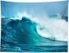 Loccor Ocean Wave Tapestry Powerful Pacific Sea Storm Huge Wave Tapestry Surfing Summer Wall Hanging Sport Wall Art for Bedroom