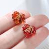 50pcs/Lot Acrylic Leaves Beads Spacer Charms Bead for DIY Bracelet Necklace Keychain Jewelry Making Accessories Supplies