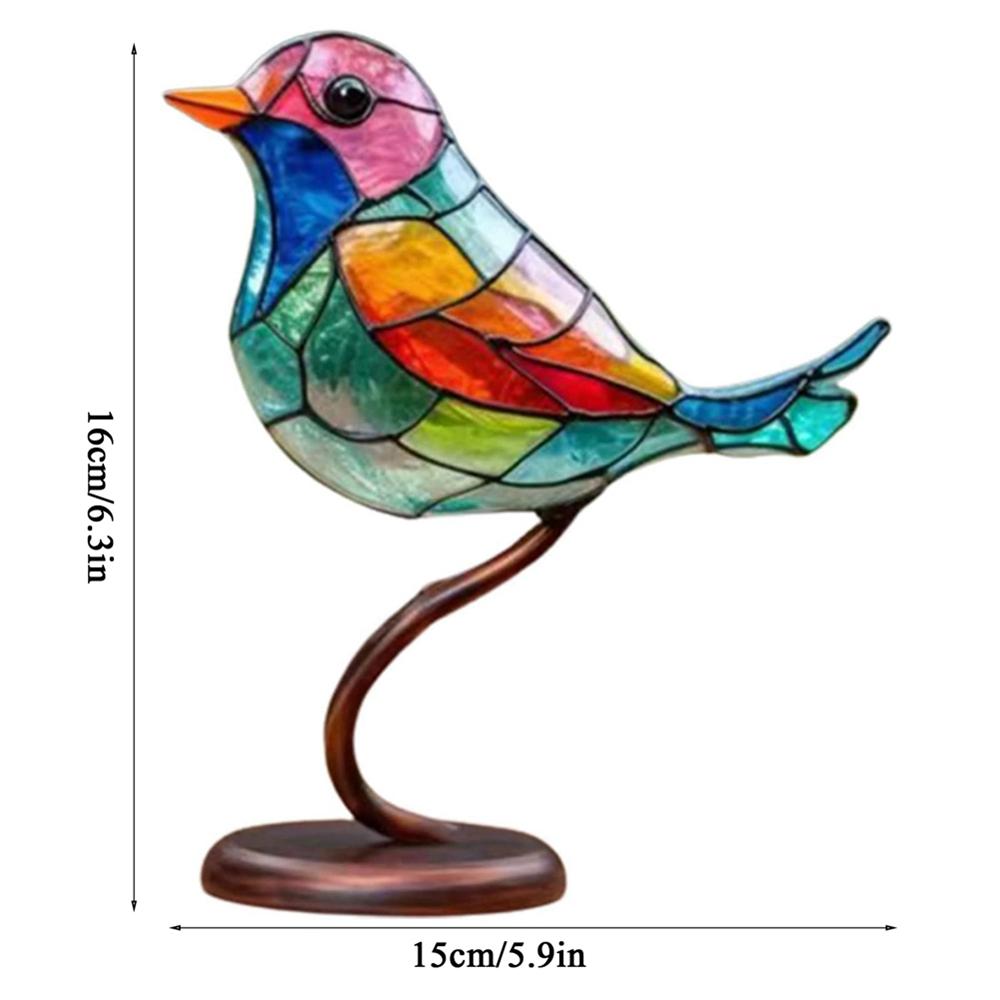 

Metal Bird Wild Animal Statue Colorful Tabletop Ornament Vivid Handicrafts Iron Art Decoration