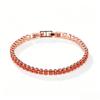 Round Color Zirconium Tennis Bracelet Single Row Full of Diamonds Color Zircon Bracelet Light Luxury Fashion Commuter Versatile Jewelry 2026