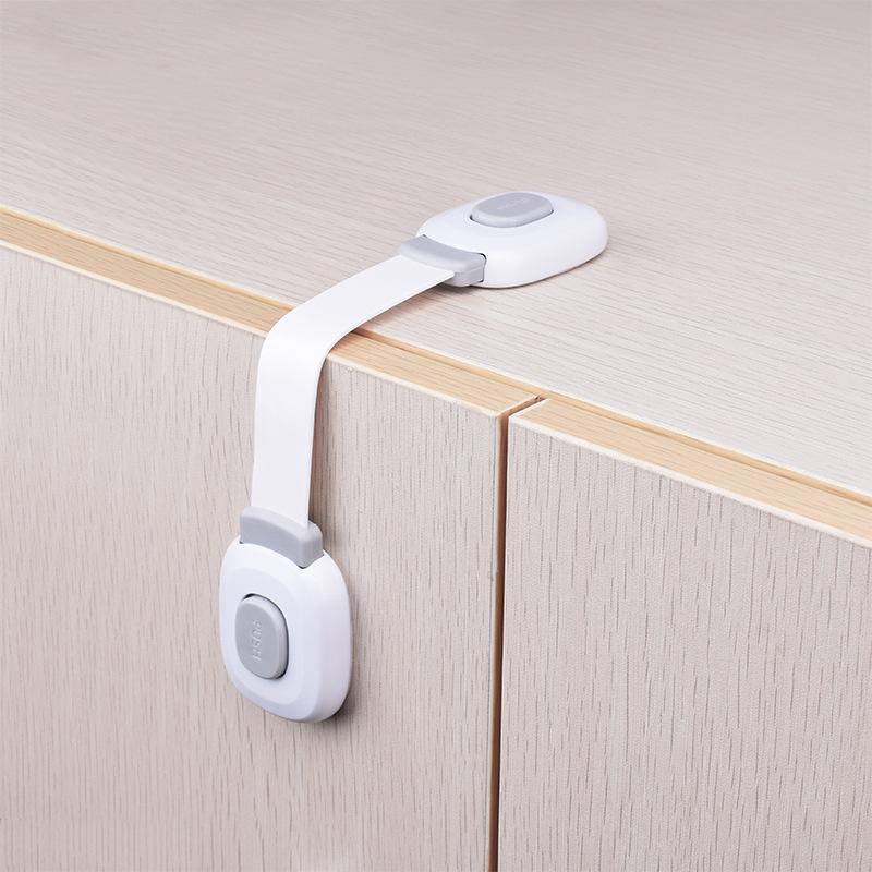 Push Type Child Safety Lock Refrigerator Cabinet Punch Free Lock Multifunctional Child Protection Lock Home Accessories
