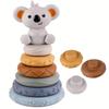 Silicone Baby Stacking Toy, Animal Puzzle Toy,Suitable for Soft Stackable Blocks,Squeeze Toys,Sensory Building Blocks for Babies Over 6 Months