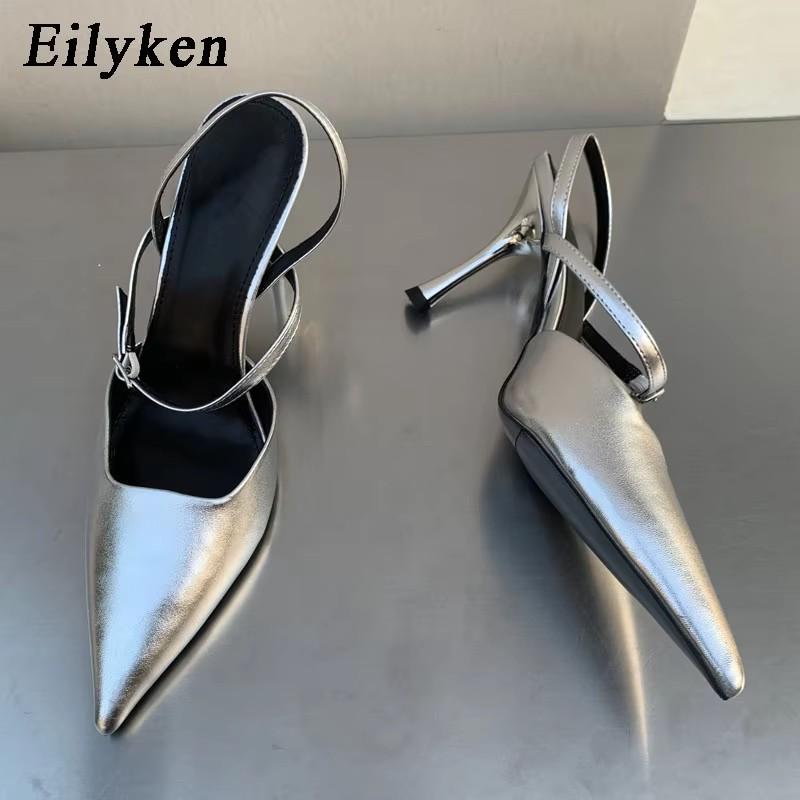 Fashion Eilyken Spring Women Slingback Fashion Buckle Strap Elegant Snadal Low Thin Heels Dress Pumps Shoes Zapatos