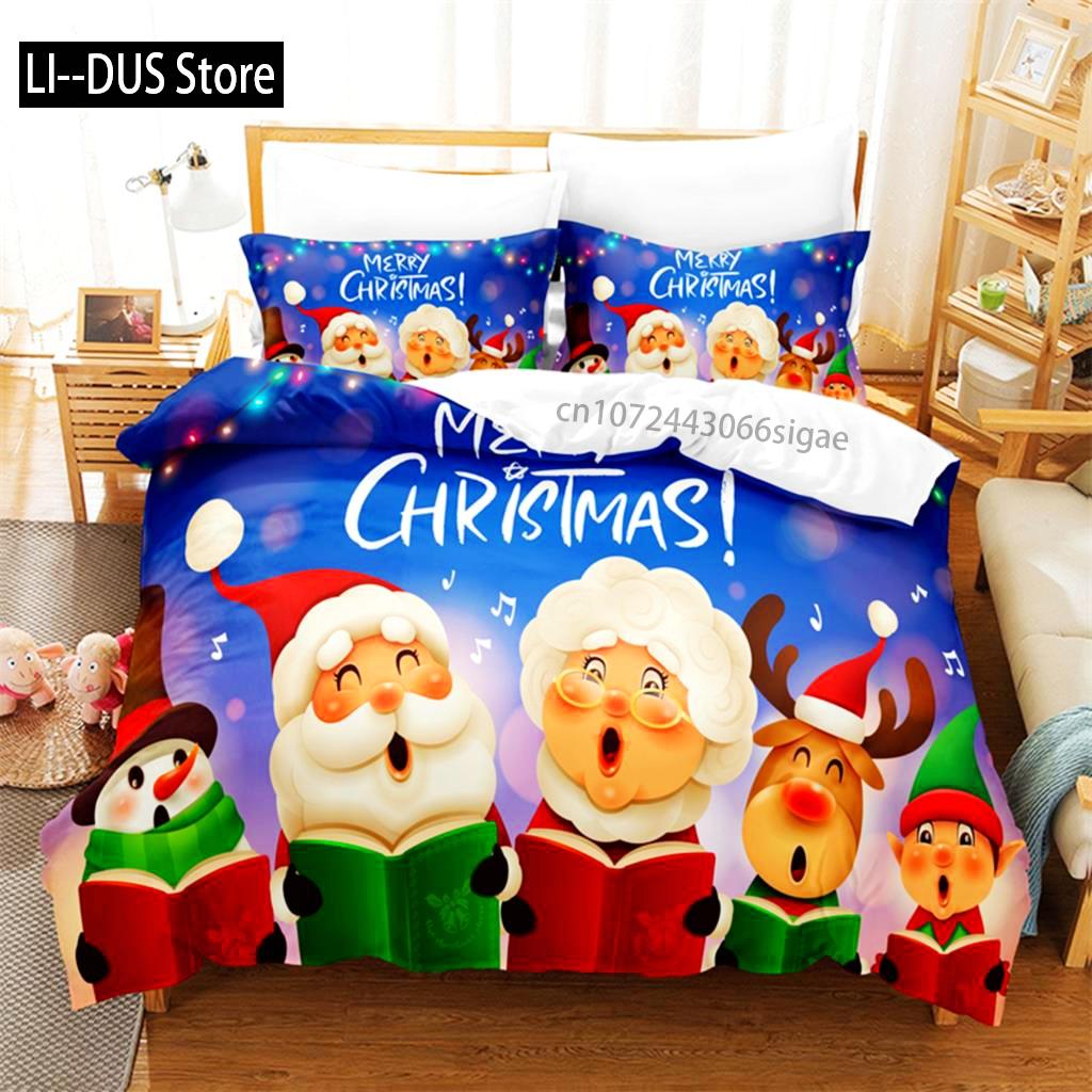 Christmas Decorations Bedding Set Duvet Cover Set 3d Bedding Digital Printing Queen Size Bedding Set Fashion Design