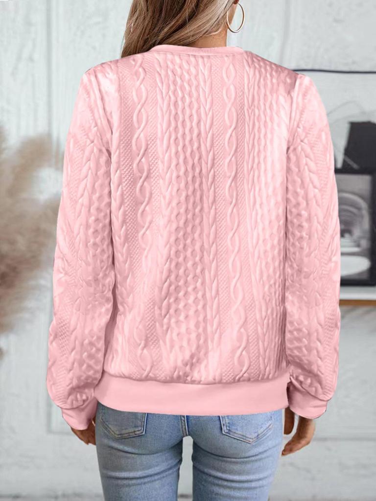2026 Autumn/Winter Casual Women's Long Sleeve Zipper Collar Hoodie T-shirt.