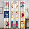 Flower Style Christmas Curtain Decoration Cartoon Santa Curtain Elk Snowman Christmas Tree Children's Room Decoration