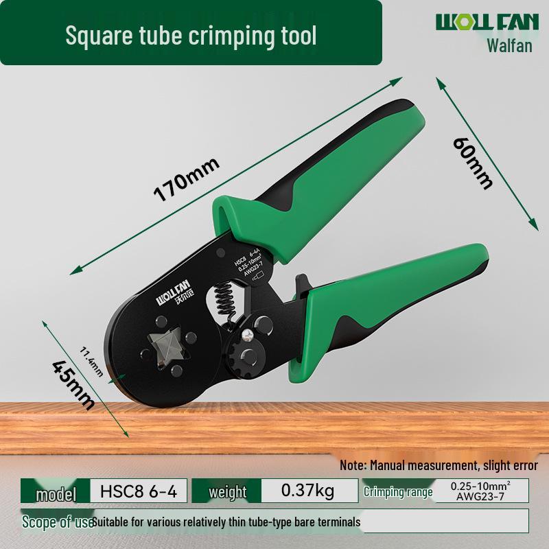 Needle-type Tube Terminal Crimping Pliers, Multi-functional Four-sided Cold Press for Electricians