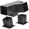Kit de Suporte para Pérgola 10x10 cm Interno 8,9x8,9 cm Suportes Inclinados de 4 Vias Postes DIY