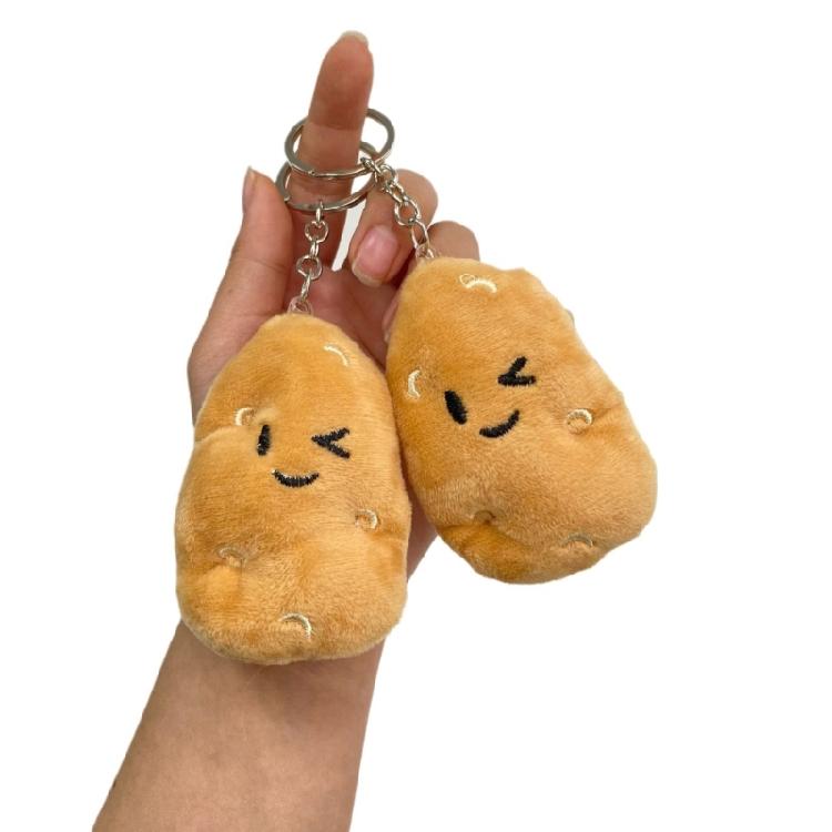 Set mit 10 handgefertigten Miniatur-Kartoffel-Schlüsselanhängern und Ansteckern, vielseitiger Schlüsselhalter für trendbewusste Personen