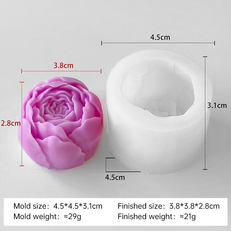 

3D Форма для силіконової свічки з ароматом троянди, прикраса для автомобіля, форма для ароматичного гіпсу, форма для смоли, форма для випічки цукерок та шоколаду