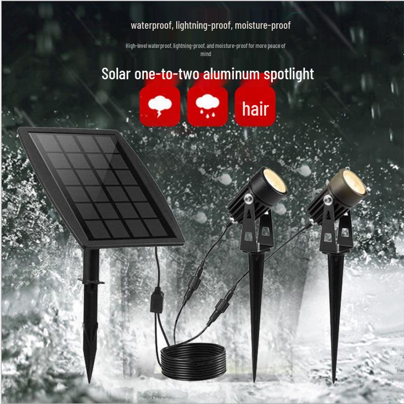6W Aluminum Solar LED Spotlight for Garden and Outdoor Decoration