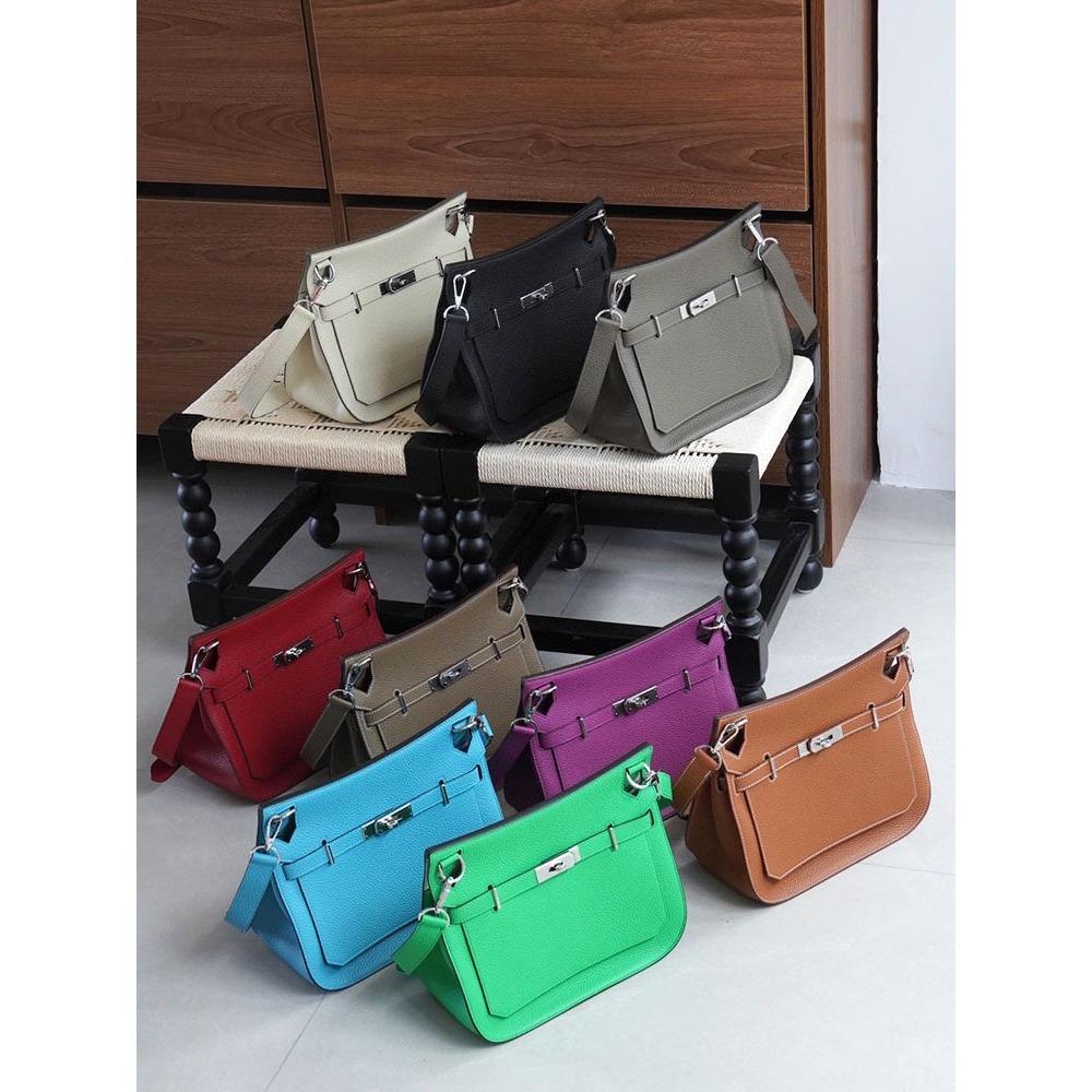 High End Half Wax Thread Layer TC Cowhide Gypsy Bag 28cm Bag Women's Single Shoulder Crossbody Bag