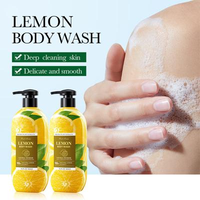 1Pc Lemon Body Wash Cleanser with Lemon Extract for Moisturizing Gentle Cleaning and Fresh Fragrance for All Skin Types Men and Women