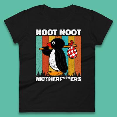 Noot Noot Pingu Madafakas Motherfcukers Funny Meme Vintage Retro Cartoon Anime Manga Womens Tee T Shirt Mens Tops Unisex Top