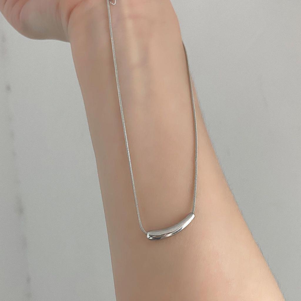 New Small Eggplant Necklace Feminine Simplicity Temperament Versatile Niche Design Internet Celebrity Water Drop Collarbone Chain
